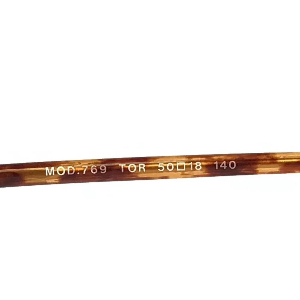 Vintage Tura Eyeglasses Frames MOD.769 TOR Tortoise Matte Gold Round 50-18-140